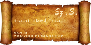 Szalai Stefánia névjegykártya